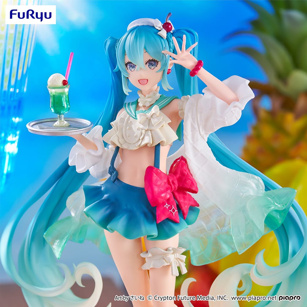 Hatsune Miku Exceed Creative Figure SweetSweets Series Melon Soda Float - FuRyu Corporation - Glacier Hobbies