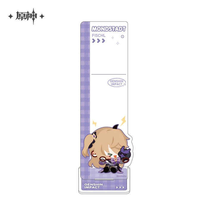 Genshin Impact Acrylic MEMO Stick Notepad Stand