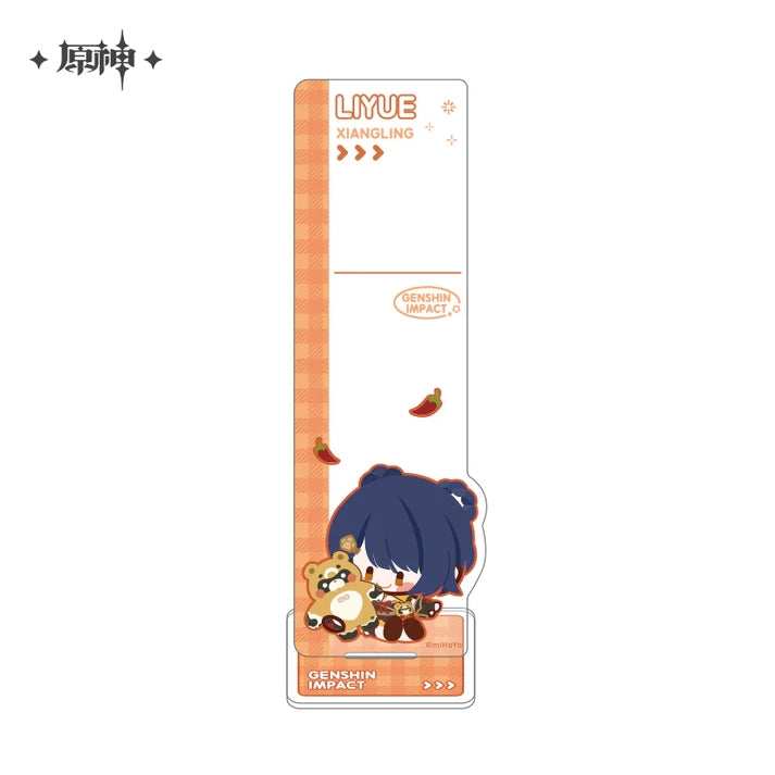 Genshin Impact Acrylic MEMO Stick Notepad Stand