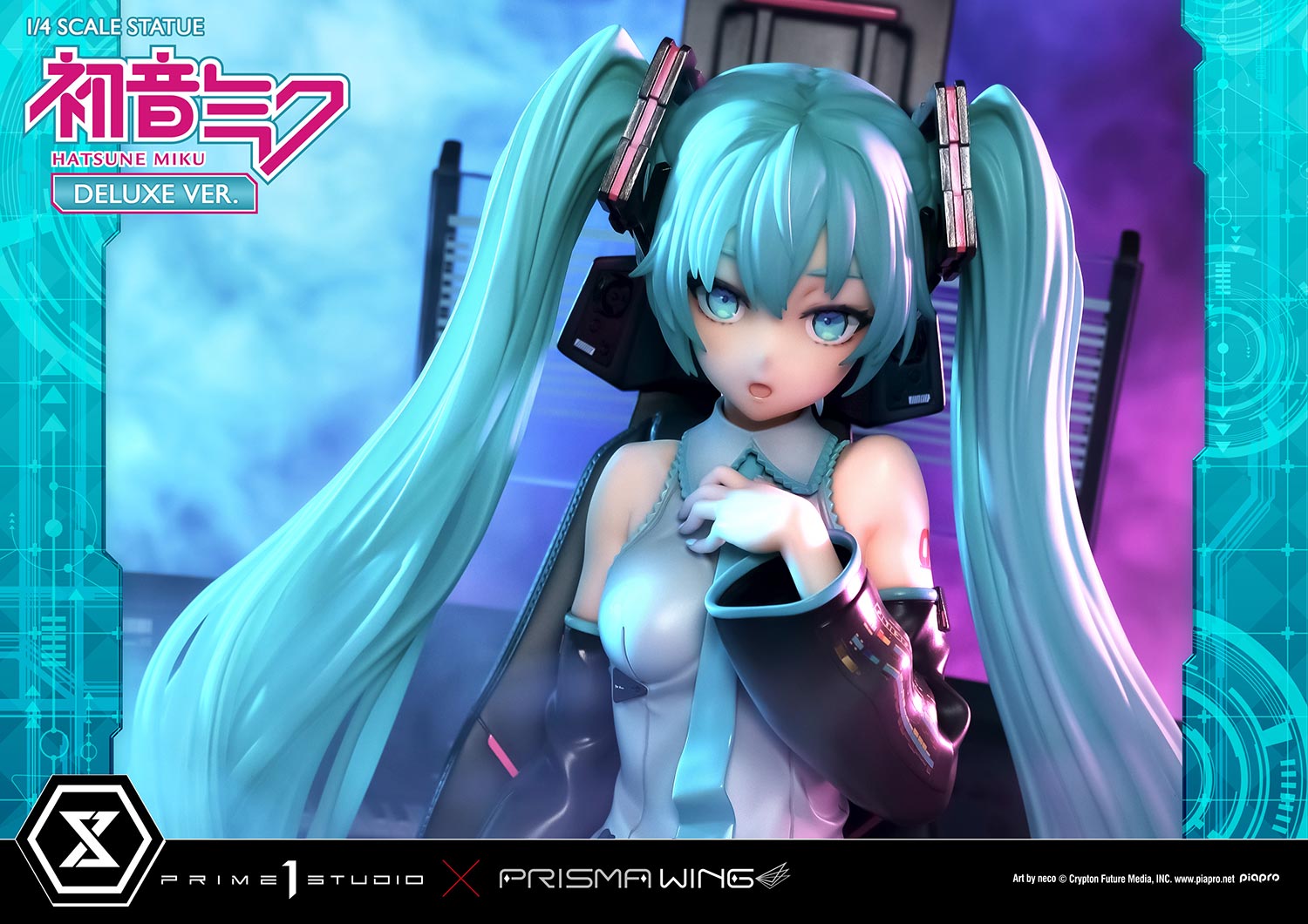 PRISMA WING Hatsune Miku Art by neco DX Edition 1/4 Scale Statue - Glacier Hobbies - Prime 1 Studio