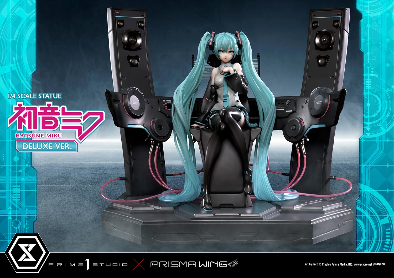 PRISMA WING Hatsune Miku Art by neco DX Edition 1/4 Scale Statue - Glacier Hobbies - Prime 1 Studio