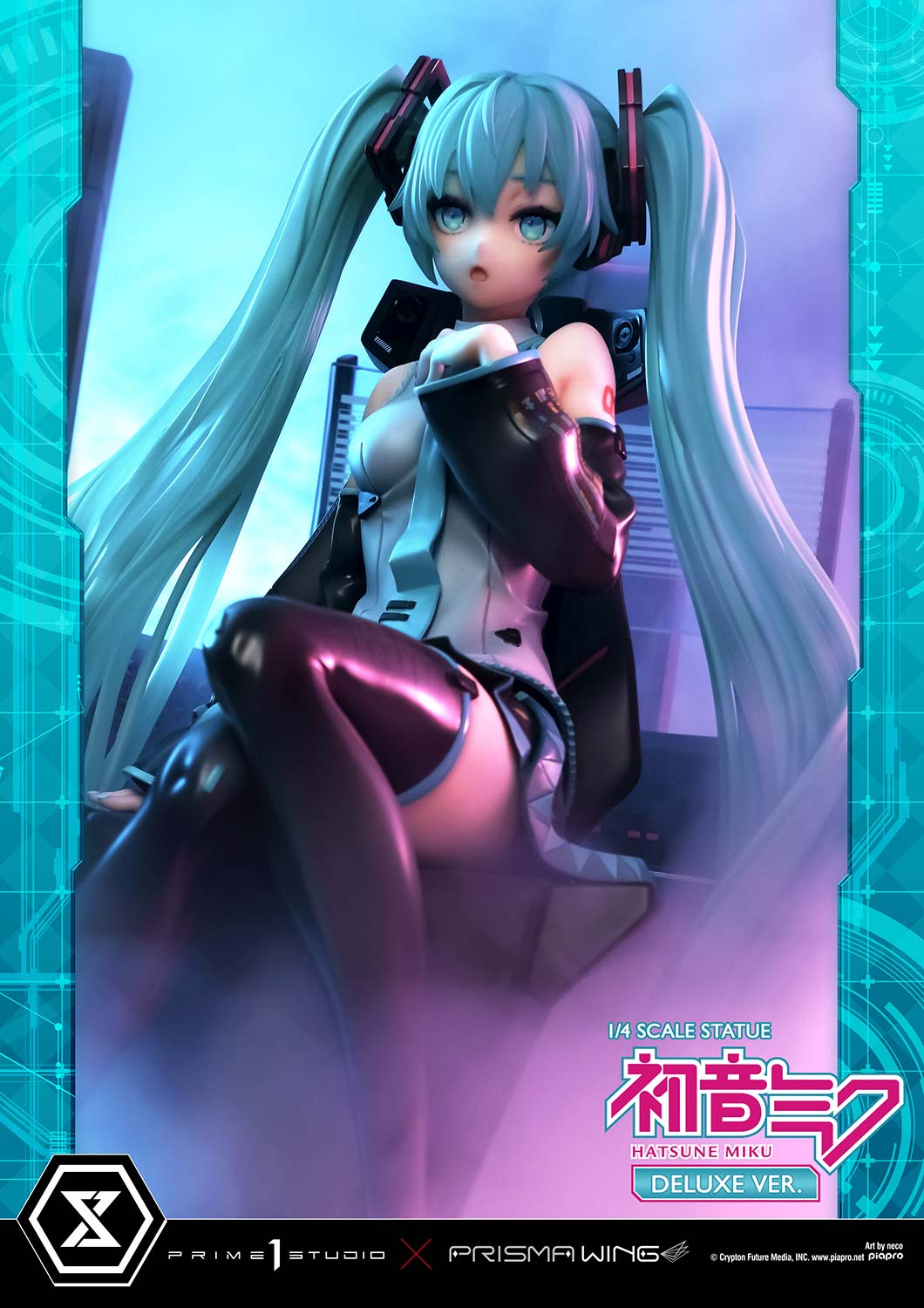 PRISMA WING Hatsune Miku Art by neco DX Edition 1/4 Scale Statue - Glacier Hobbies - Prime 1 Studio