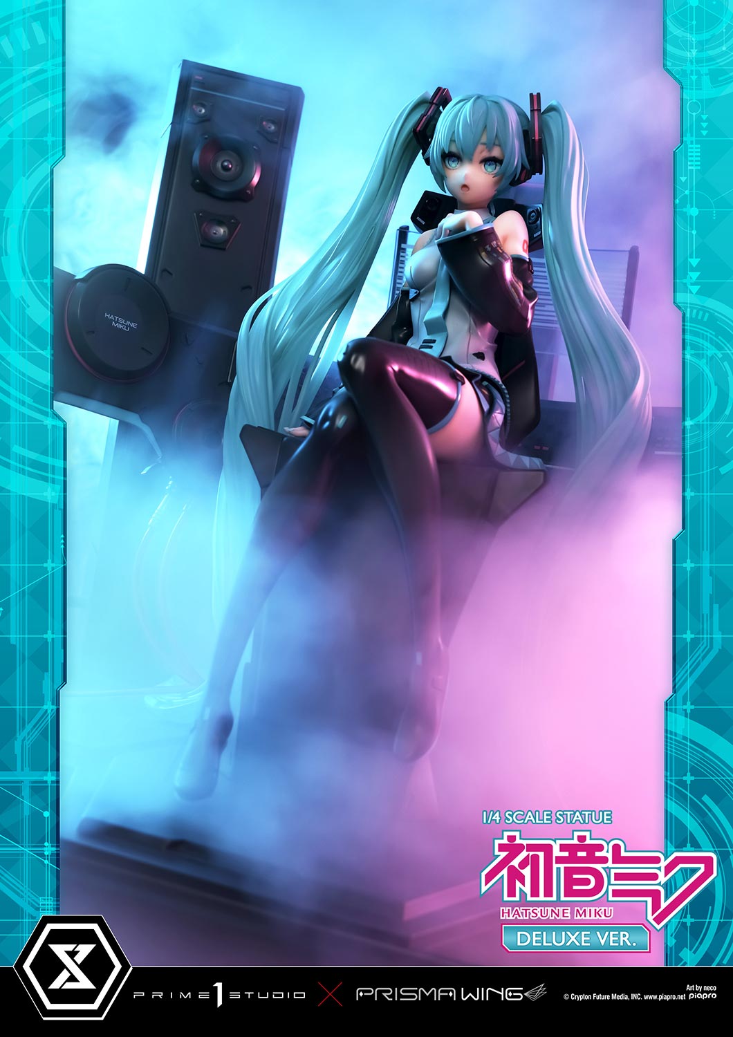 PRISMA WING Hatsune Miku Art by neco DX Edition 1/4 Scale Statue - Glacier Hobbies - Prime 1 Studio