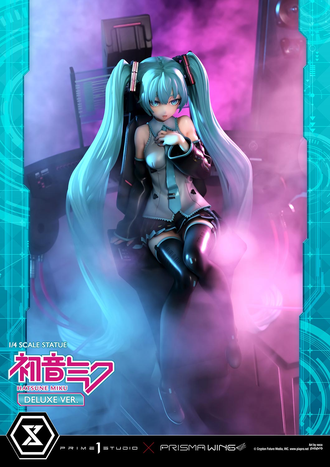 PRISMA WING Hatsune Miku Art by neco DX Edition 1/4 Scale Statue - Glacier Hobbies - Prime 1 Studio