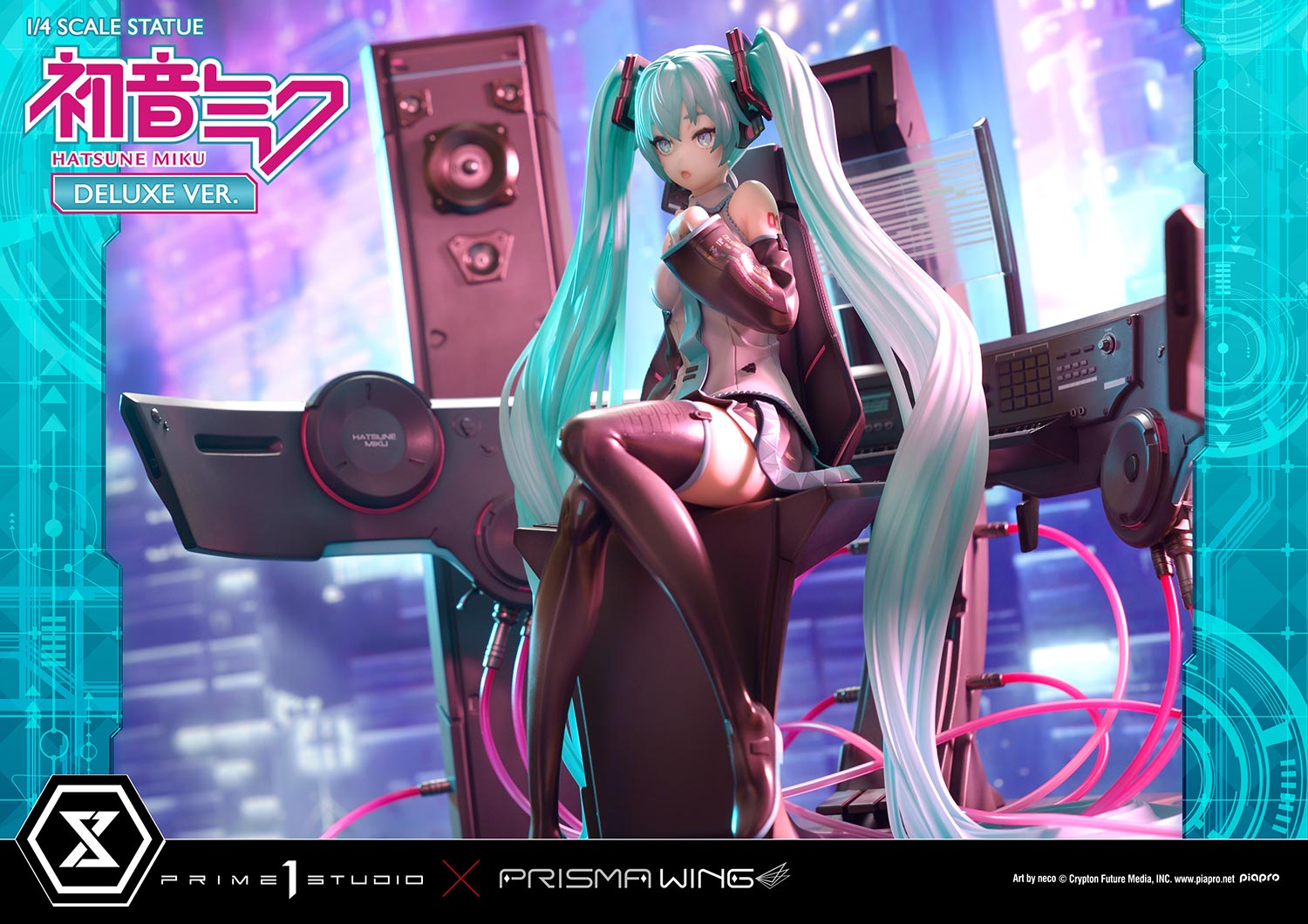 PRISMA WING Hatsune Miku Art by neco DX Edition 1/4 Scale Statue - Glacier Hobbies - Prime 1 Studio