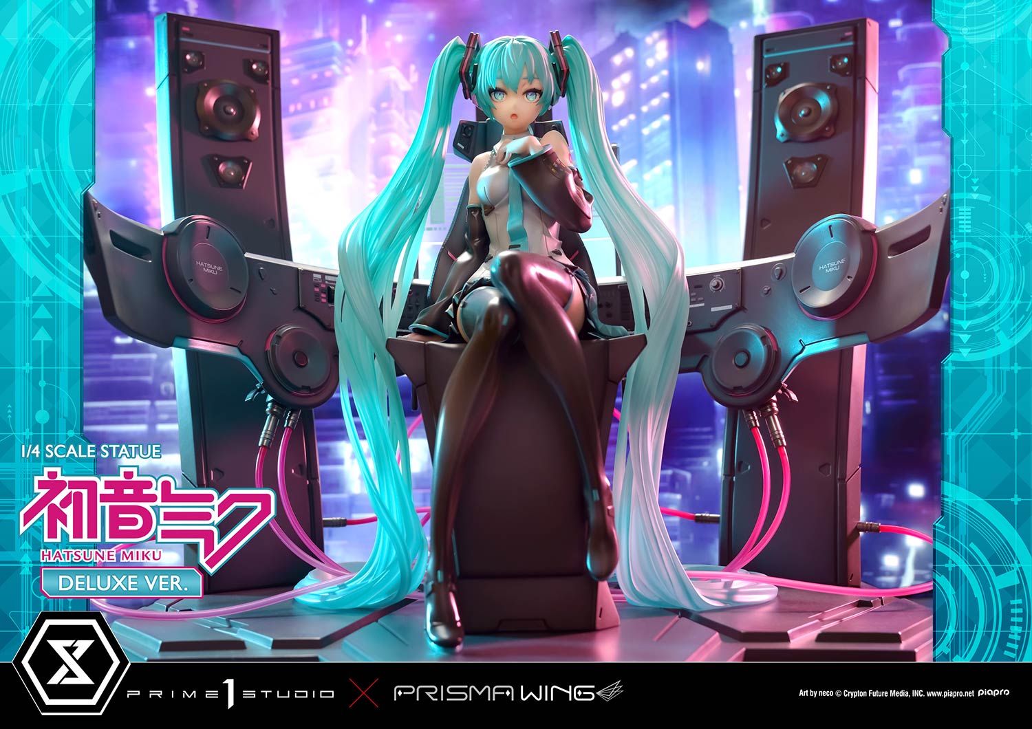 PRISMA WING Hatsune Miku Art by neco DX Edition 1/4 Scale Statue - Glacier Hobbies - Prime 1 Studio