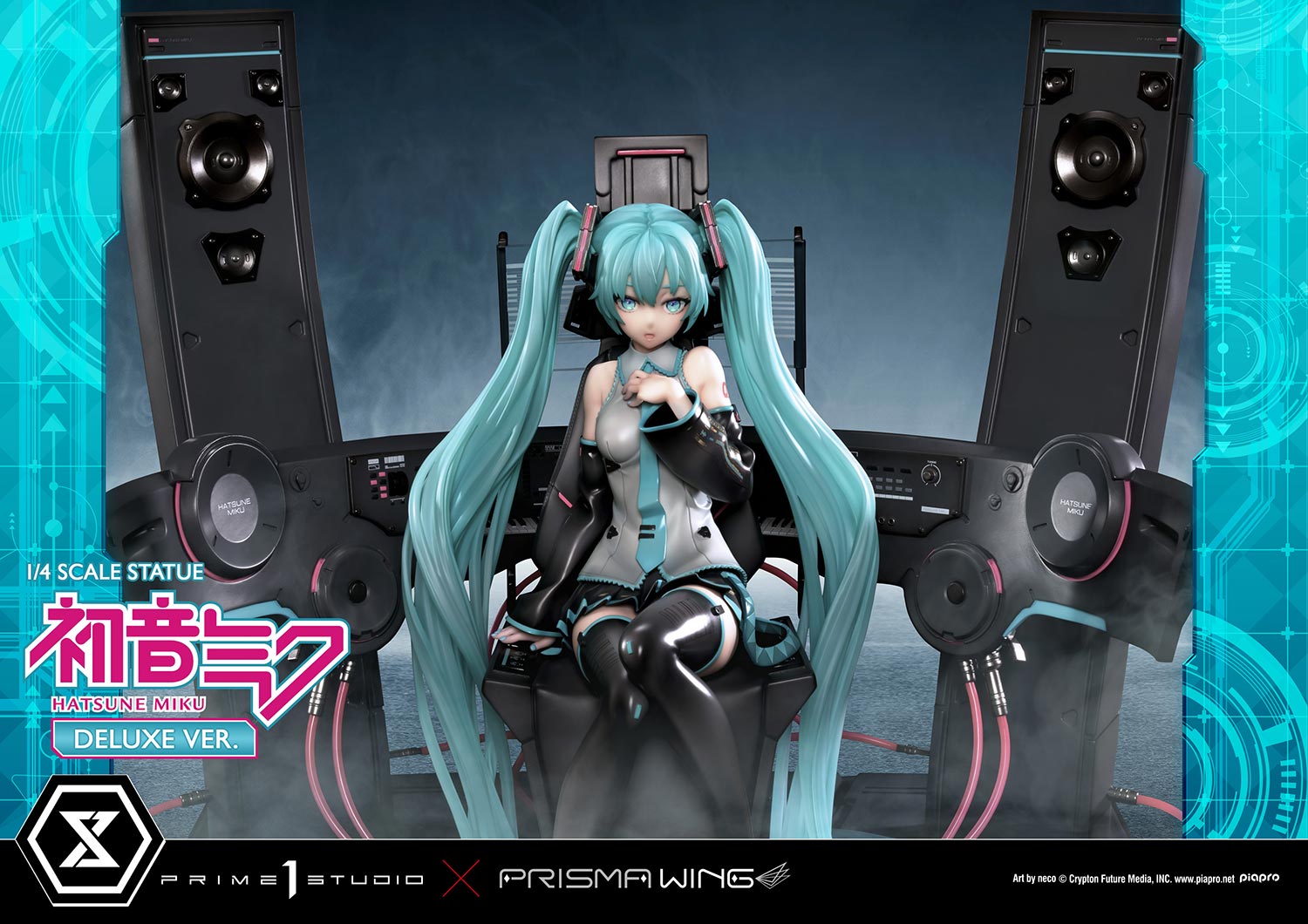 PRISMA WING Hatsune Miku Art by neco DX Edition 1/4 Scale Statue - Glacier Hobbies - Prime 1 Studio