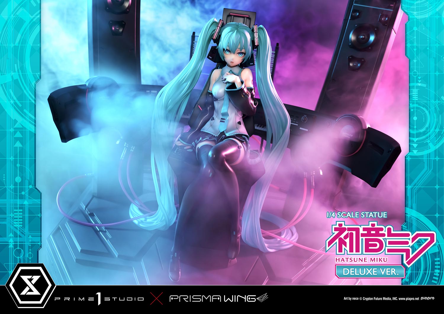 PRISMA WING Hatsune Miku Art by neco DX Edition 1/4 Scale Statue - Glacier Hobbies - Prime 1 Studio