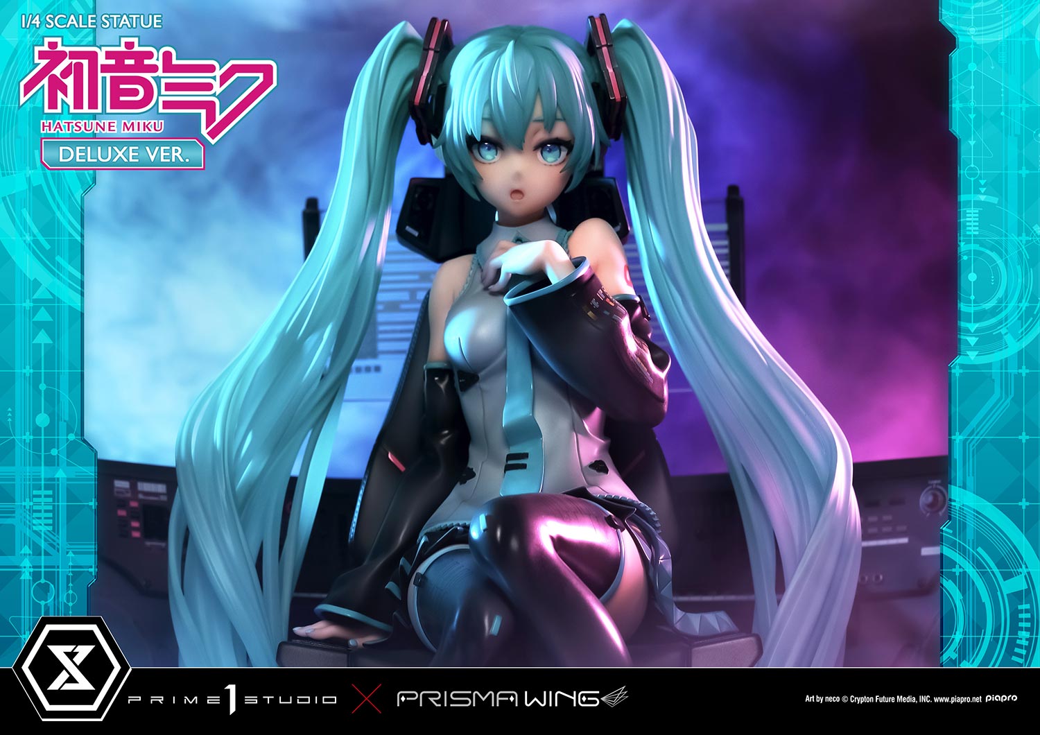 PRISMA WING Hatsune Miku Art by neco DX Edition 1/4 Scale Statue - Glacier Hobbies - Prime 1 Studio