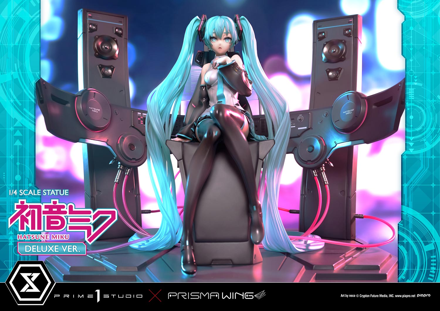 PRISMA WING Hatsune Miku Art by neco DX Edition 1/4 Scale Statue - Glacier Hobbies - Prime 1 Studio