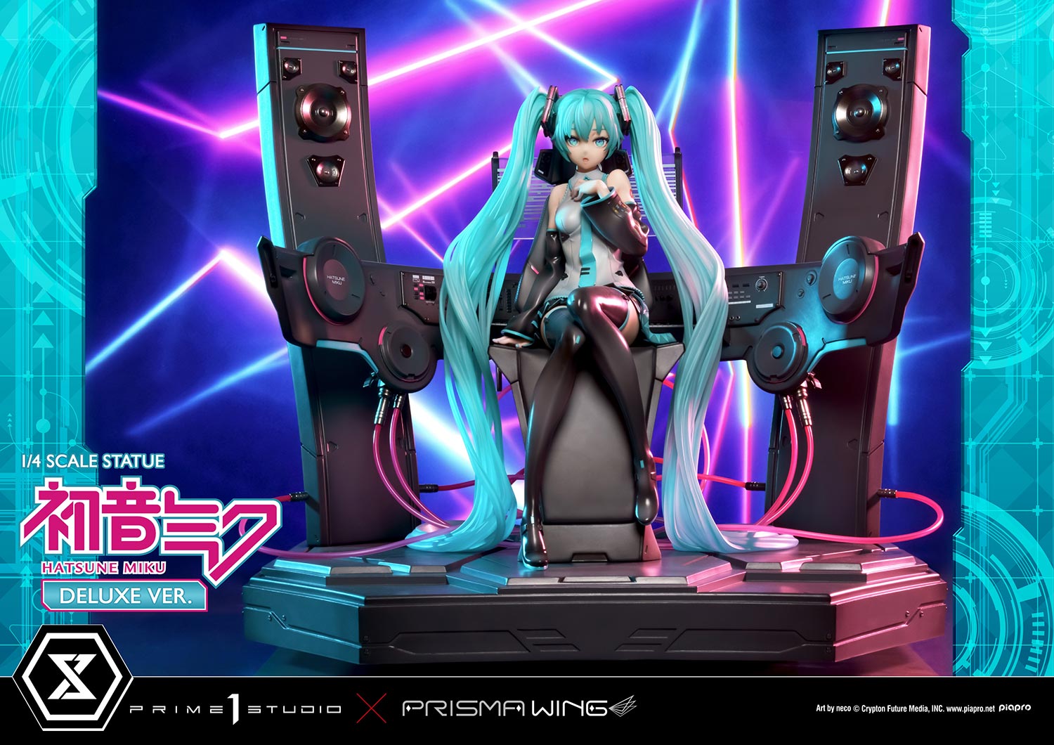 PRISMA WING Hatsune Miku Art by neco DX Edition 1/4 Scale Statue - Glacier Hobbies - Prime 1 Studio