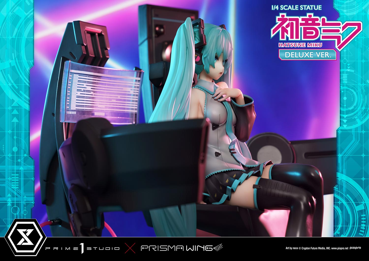 PRISMA WING Hatsune Miku Art by neco DX Edition 1/4 Scale Statue - Glacier Hobbies - Prime 1 Studio