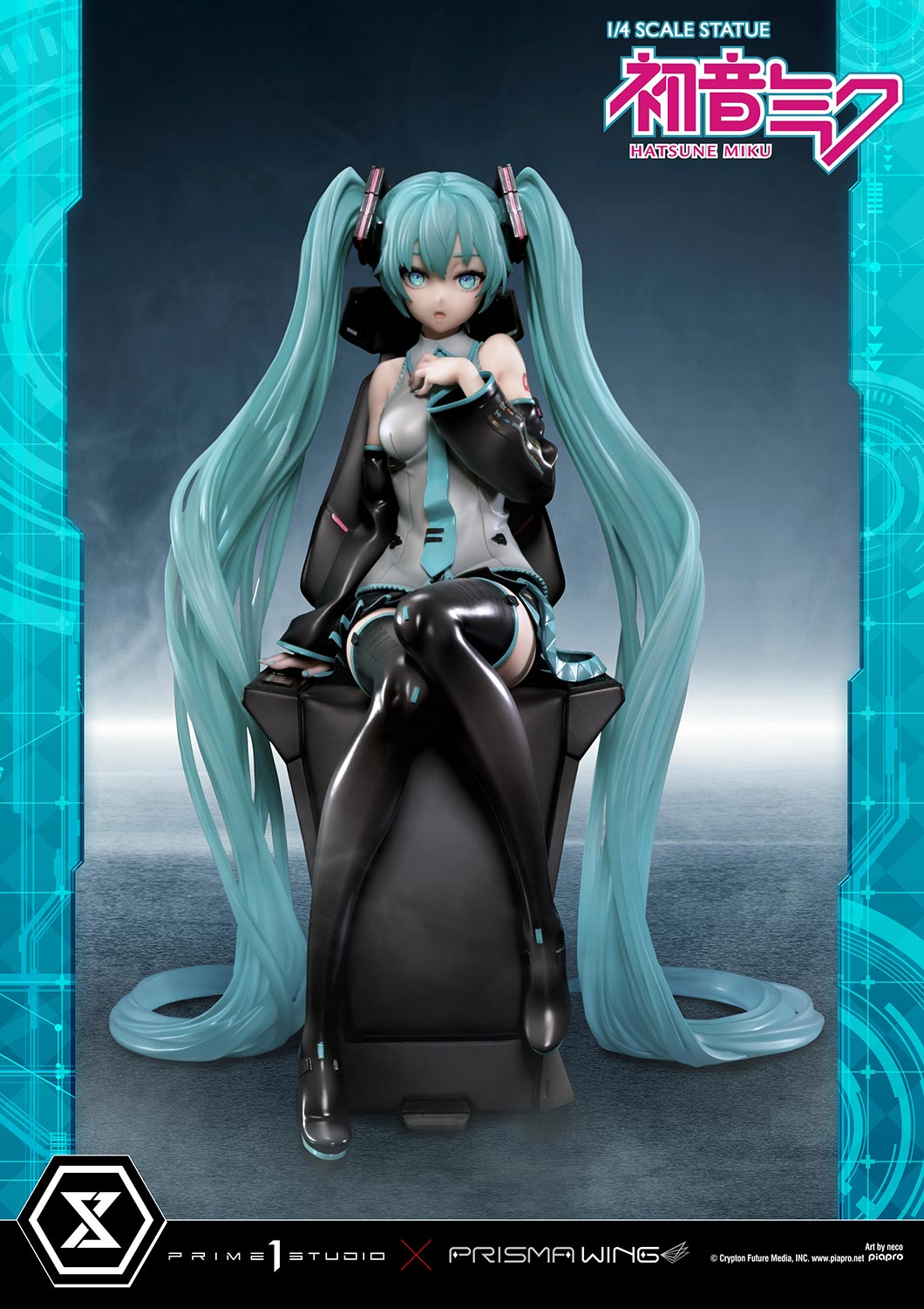 PRISMA WING Hatsune Miku Art by neco DX Edition 1/4 Scale Statue - Glacier Hobbies - Prime 1 Studio