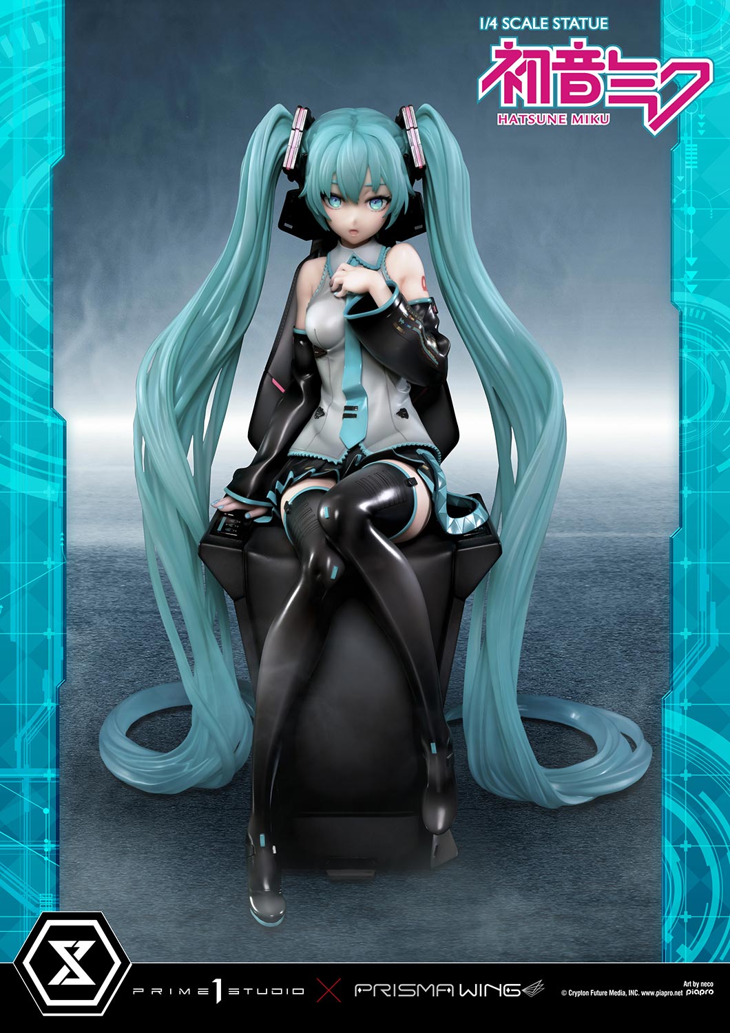 PRISMA WING Hatsune Miku Art by neco DX Edition 1/4 Scale Statue - Glacier Hobbies - Prime 1 Studio