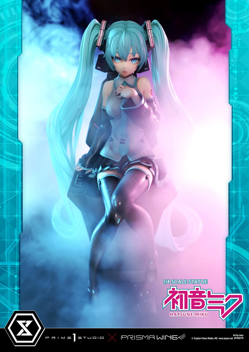 PRISMA WING Hatsune Miku Art by neco DX Edition 1/4 Scale Statue - Glacier Hobbies - Prime 1 Studio