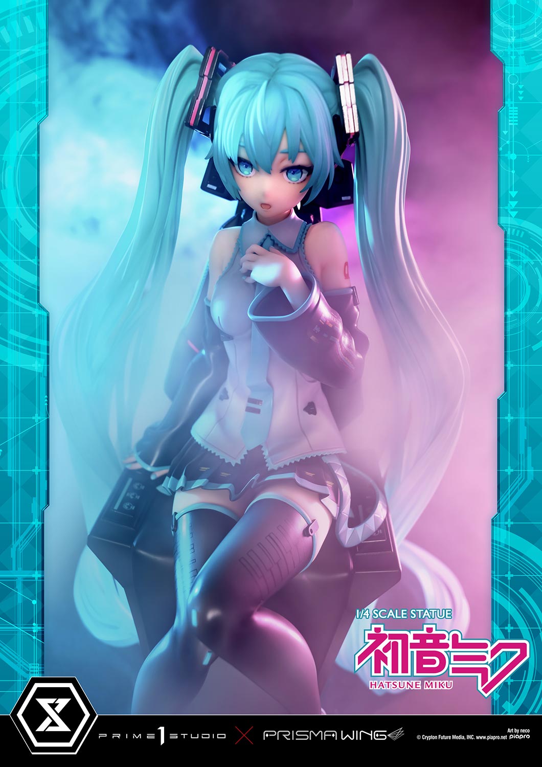 PRISMA WING Hatsune Miku Art by neco DX Edition 1/4 Scale Statue - Glacier Hobbies - Prime 1 Studio