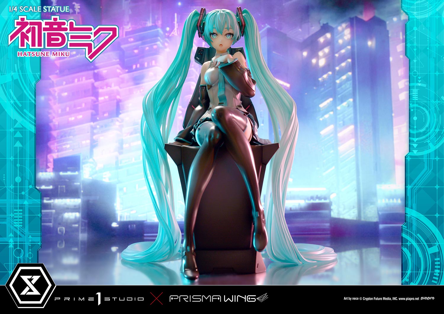 PRISMA WING Hatsune Miku Art by neco DX Edition 1/4 Scale Statue - Glacier Hobbies - Prime 1 Studio