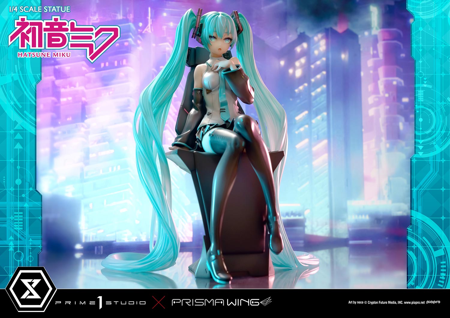 PRISMA WING Hatsune Miku Art by neco DX Edition 1/4 Scale Statue - Glacier Hobbies - Prime 1 Studio