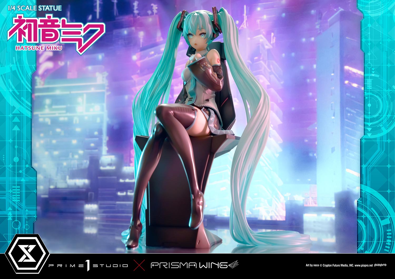 PRISMA WING Hatsune Miku Art by neco DX Edition 1/4 Scale Statue - Glacier Hobbies - Prime 1 Studio