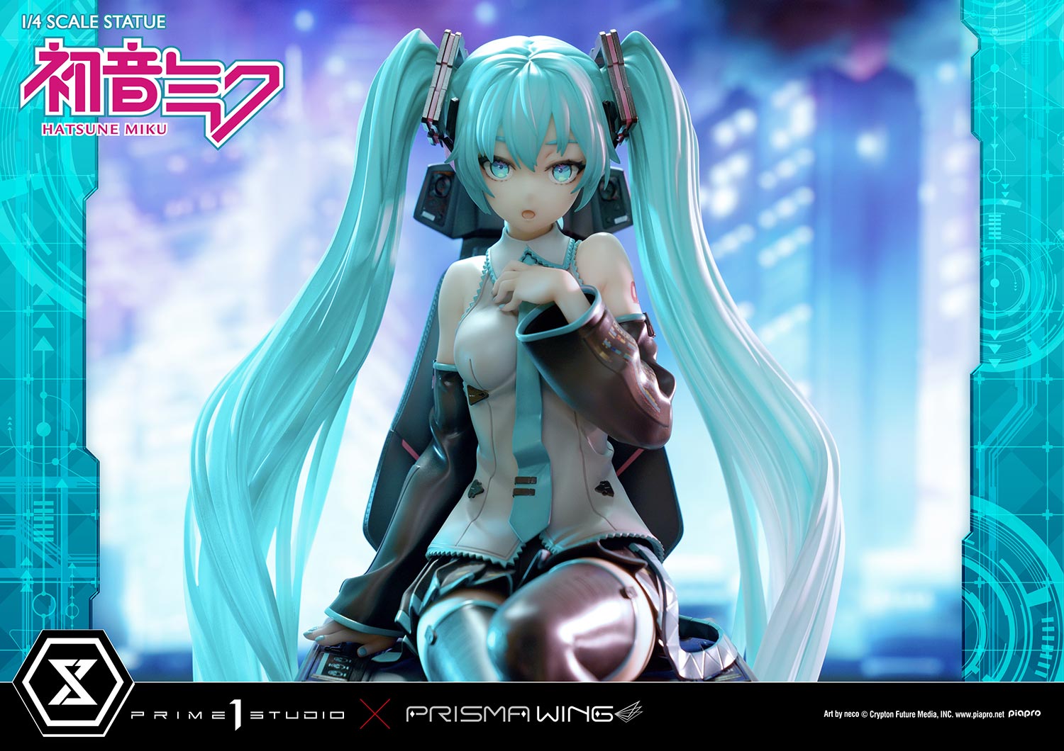 PRISMA WING Hatsune Miku Art by neco DX Edition 1/4 Scale Statue - Glacier Hobbies - Prime 1 Studio