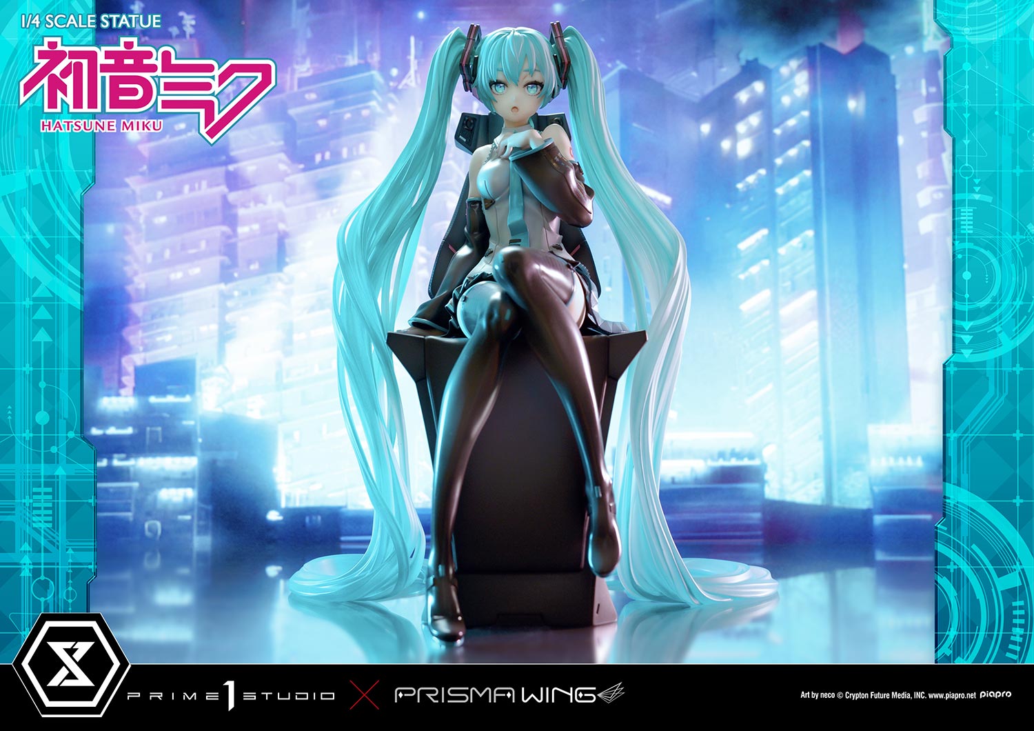 PRISMA WING Hatsune Miku Art by neco DX Edition 1/4 Scale Statue - Glacier Hobbies - Prime 1 Studio