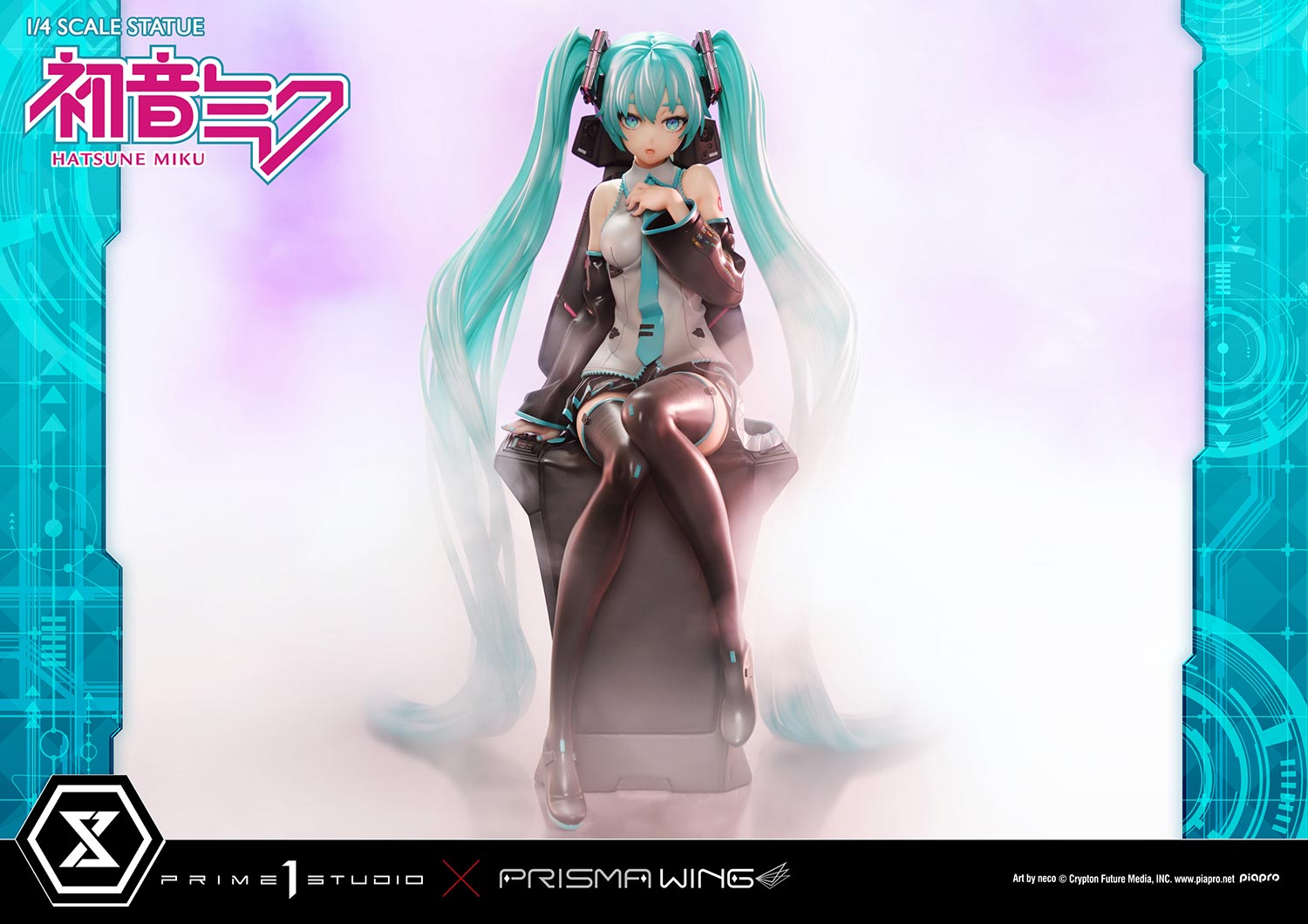 PRISMA WING Hatsune Miku Art by neco DX Edition 1/4 Scale Statue - Glacier Hobbies - Prime 1 Studio