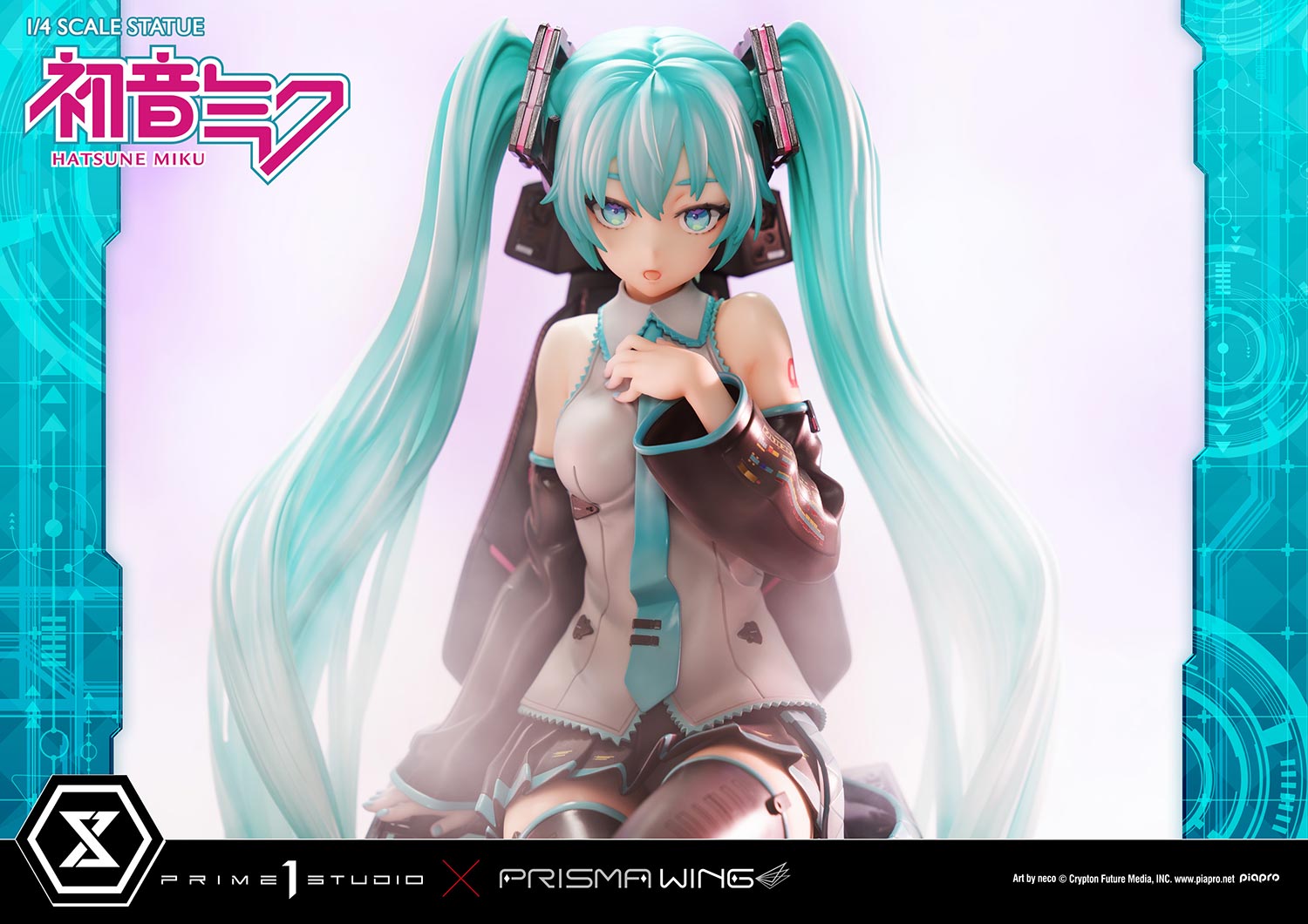 PRISMA WING Hatsune Miku Art by neco DX Edition 1/4 Scale Statue - Glacier Hobbies - Prime 1 Studio