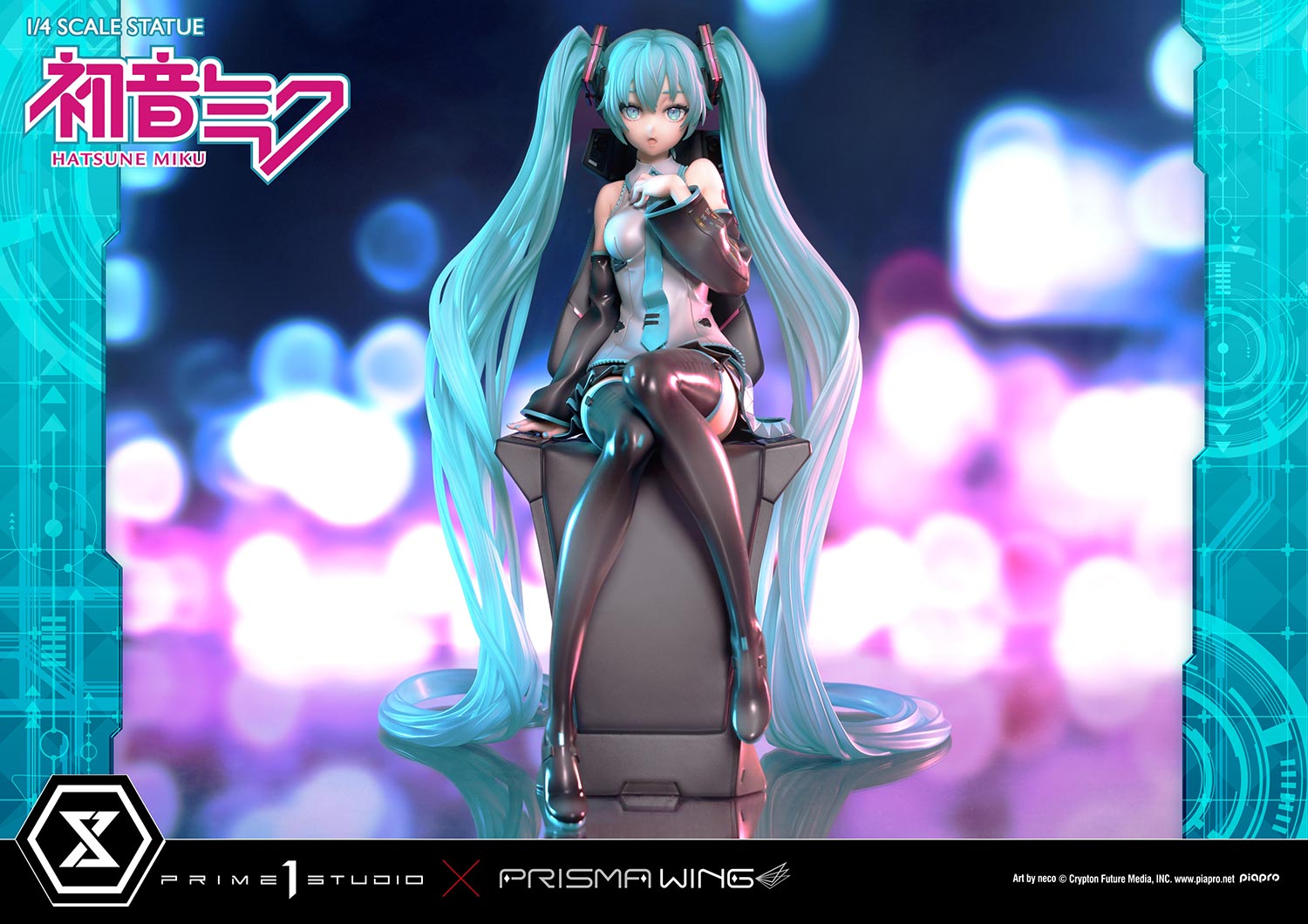 PRISMA WING Hatsune Miku Art by neco DX Edition 1/4 Scale Statue - Glacier Hobbies - Prime 1 Studio