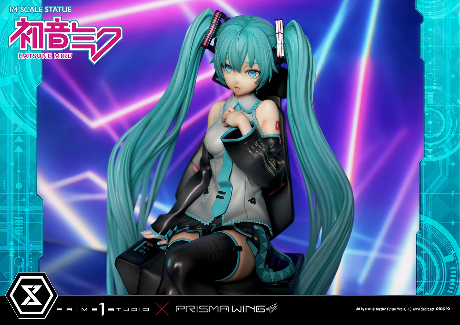 PRISMA WING Hatsune Miku Art by neco DX Edition 1/4 Scale Statue - Glacier Hobbies - Prime 1 Studio