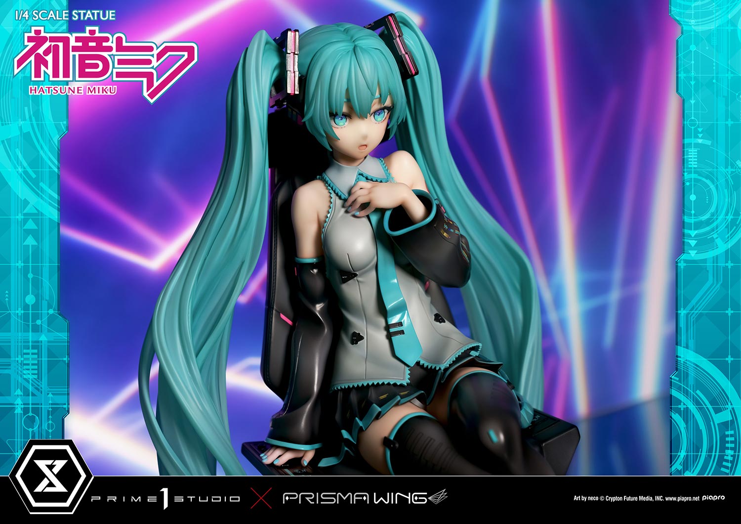 PRISMA WING Hatsune Miku Art by neco DX Edition 1/4 Scale Statue - Glacier Hobbies - Prime 1 Studio