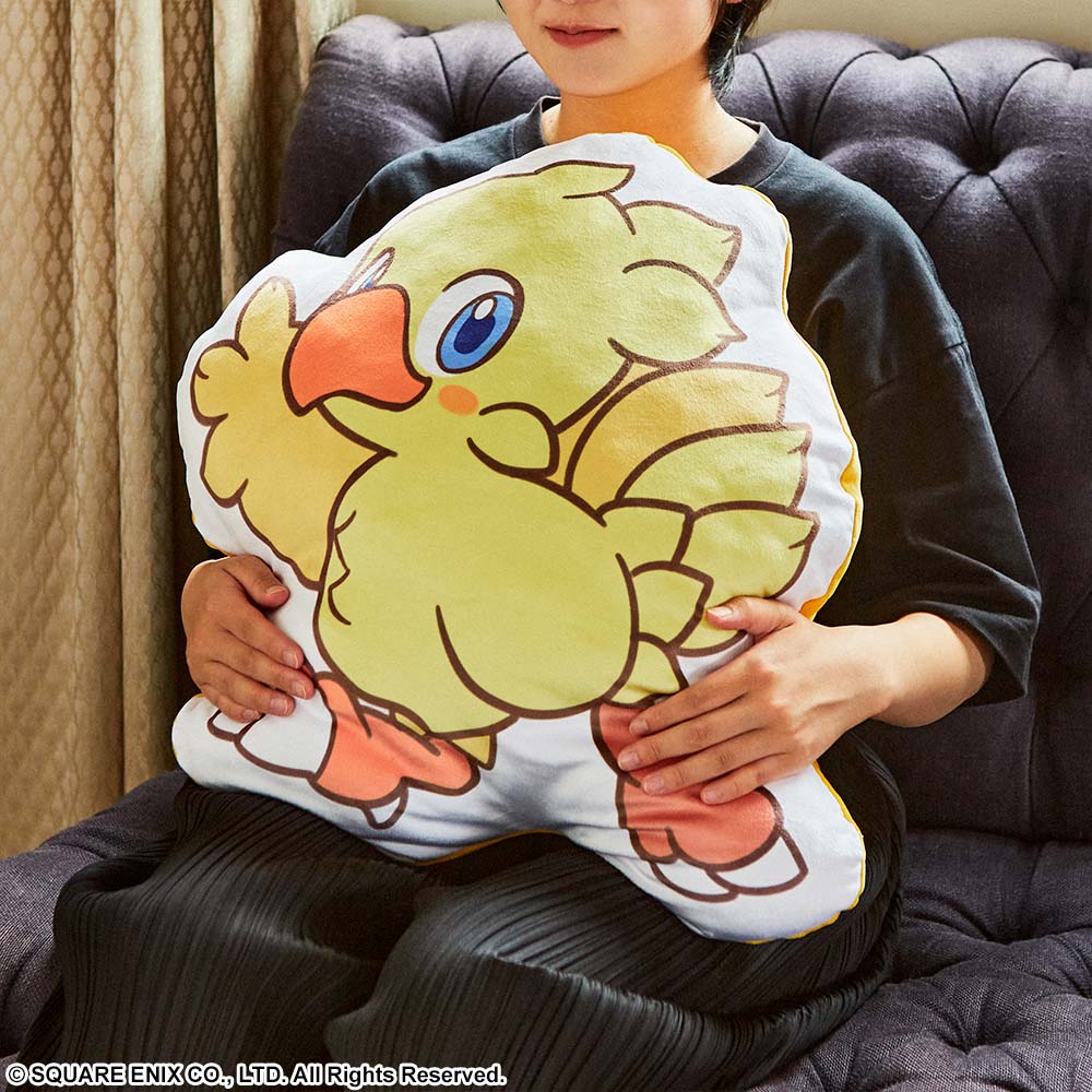 FINAL FANTASY Fluffy Fluffy Die-cut Cushion - CHOCOBO - Glacier Hobbies - Square Enix