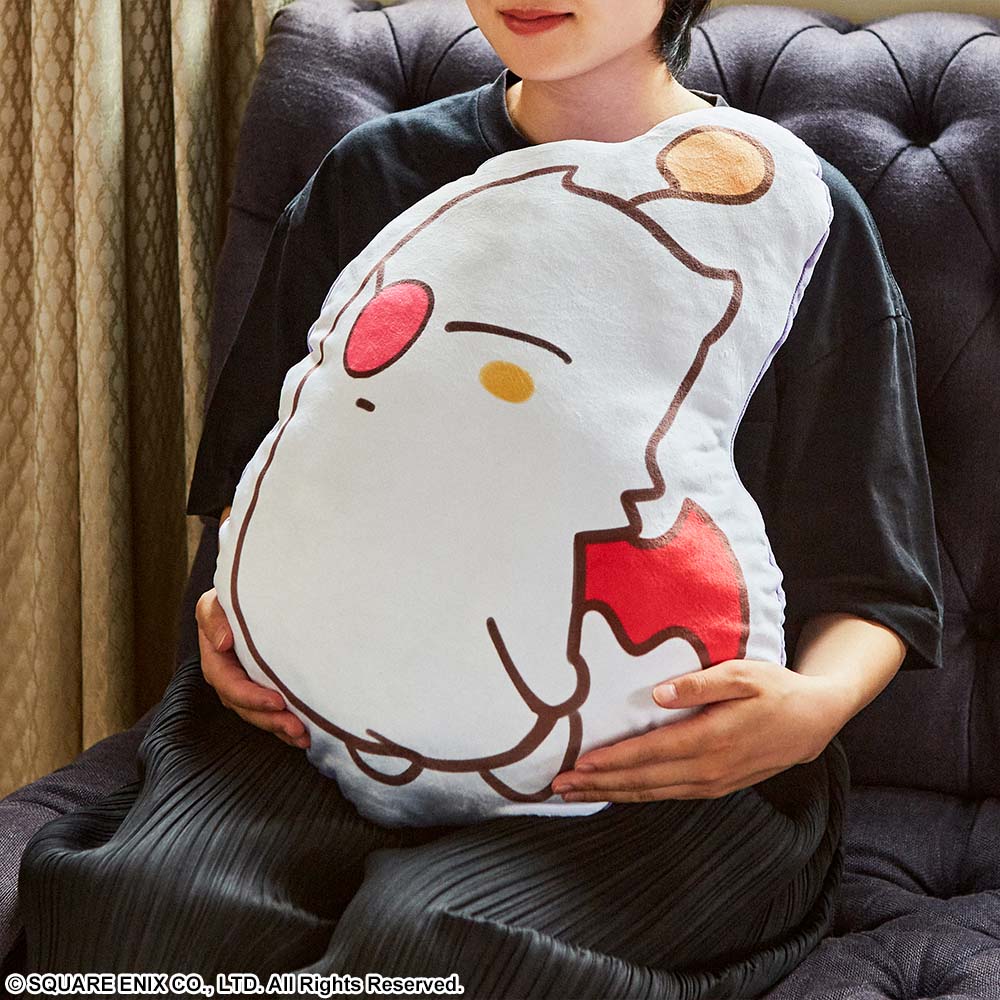 FINAL FANTASY Fluffy Fluffy Die-cut Cushion - MOOGLE - Glacier Hobbies - Square Enix