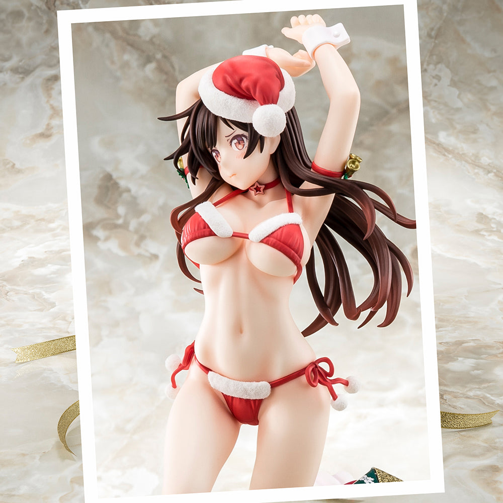 [PREORDER] 1/6 scaled pre-painted figure of Rent-A-Girlfriend MIZUHARA Chizuru in a Santa Claus bikini de fluffy figure 2nd Xmas - Glacier Hobbies - Hakoiri Musume