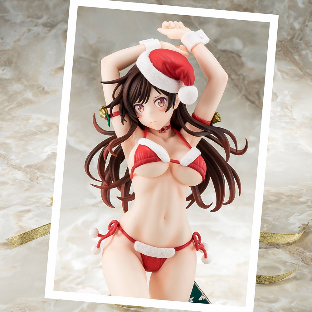 [PREORDER] 1/6 scaled pre-painted figure of Rent-A-Girlfriend MIZUHARA Chizuru in a Santa Claus bikini de fluffy figure 2nd Xmas - Glacier Hobbies - Hakoiri Musume