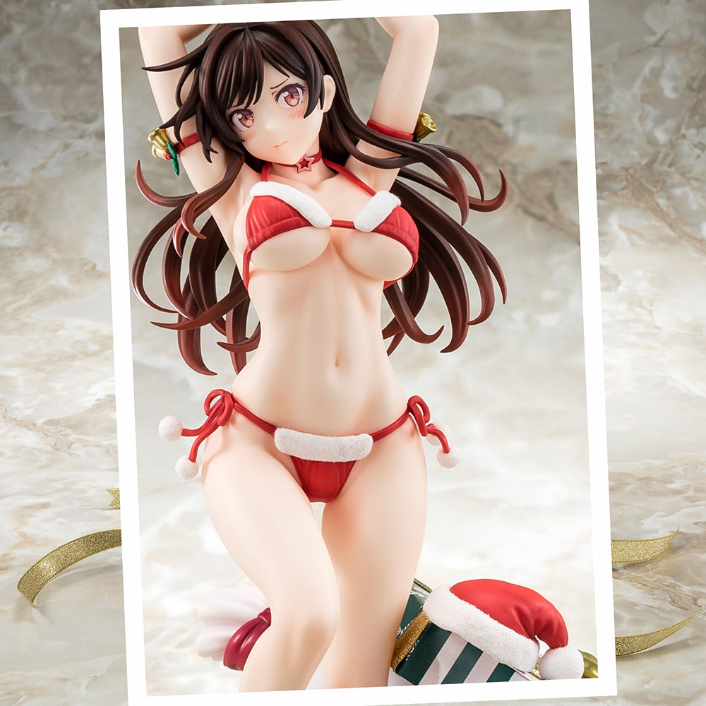 [PREORDER] 1/6 scaled pre-painted figure of Rent-A-Girlfriend MIZUHARA Chizuru in a Santa Claus bikini de fluffy figure 2nd Xmas - Glacier Hobbies - Hakoiri Musume