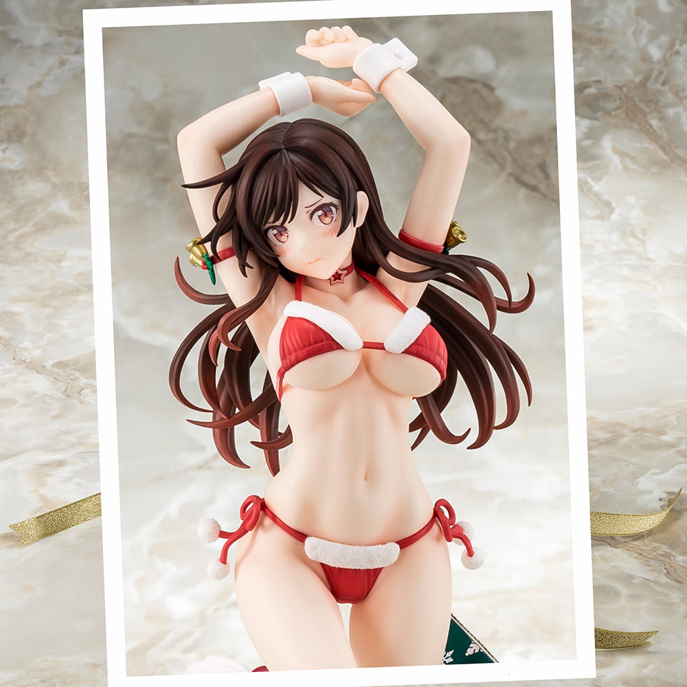 [PREORDER] 1/6 scaled pre-painted figure of Rent-A-Girlfriend MIZUHARA Chizuru in a Santa Claus bikini de fluffy figure 2nd Xmas - Glacier Hobbies - Hakoiri Musume