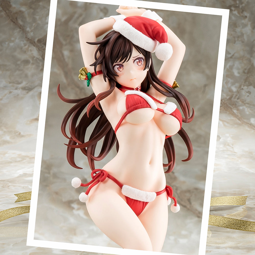 [PREORDER] 1/6 scaled pre-painted figure of Rent-A-Girlfriend MIZUHARA Chizuru in a Santa Claus bikini de fluffy figure 2nd Xmas - Glacier Hobbies - Hakoiri Musume