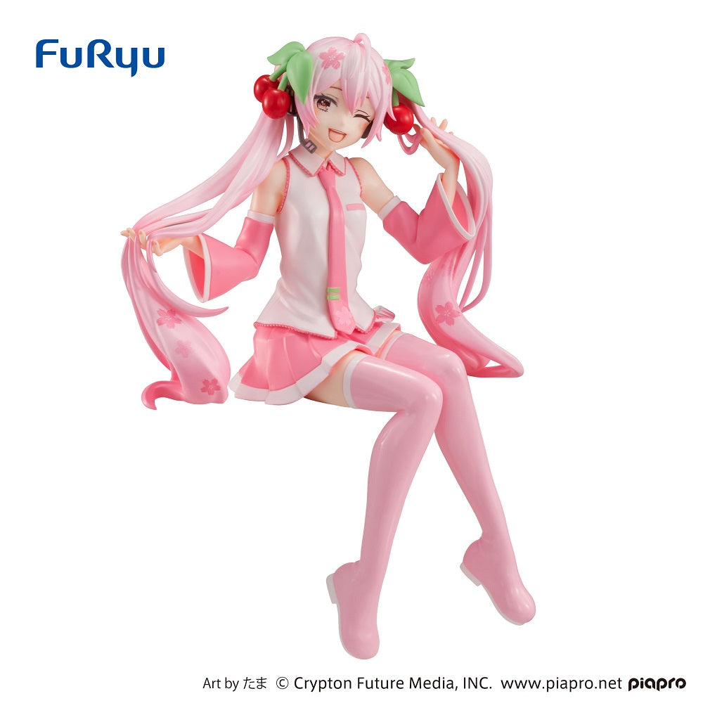 Hatsune Miku Noodle Stopper Figure-Sakura Miku Wink ver.- - Glacier Hobbies - FURYU Corporation