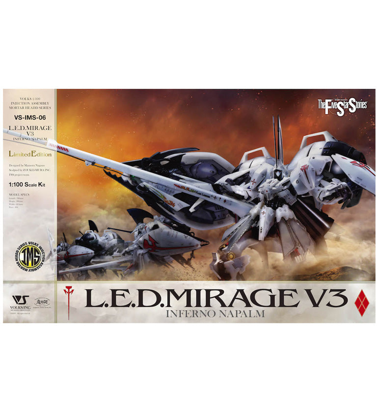 IMS 1/100 L.E.D. Mirage V3 (Inferno Napalm) Model Kit - Glacier Hobbies - VOLKS