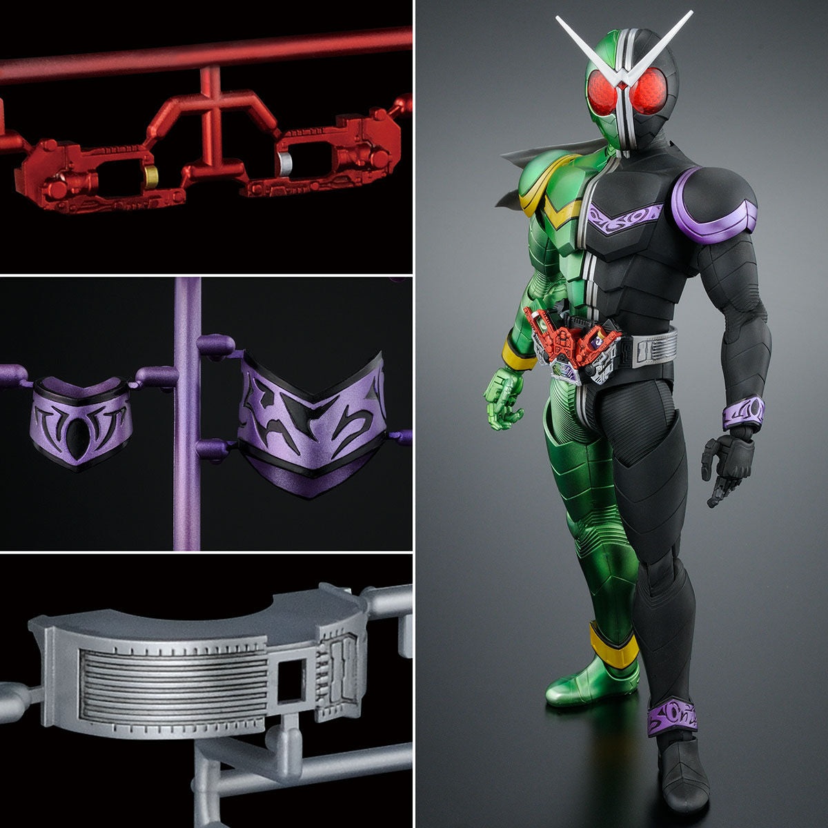 MG Figure-rise Artisan Kamen Rider W Cyclone Joker - Glacier Hobbies - Bandai