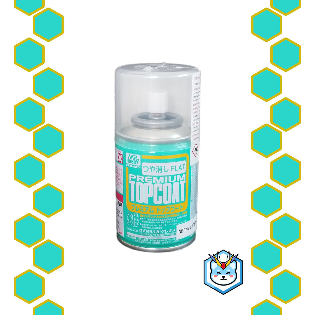 Mr. Premium Top Coat Flat Spray - Glacier Hobbies - GSI Creo