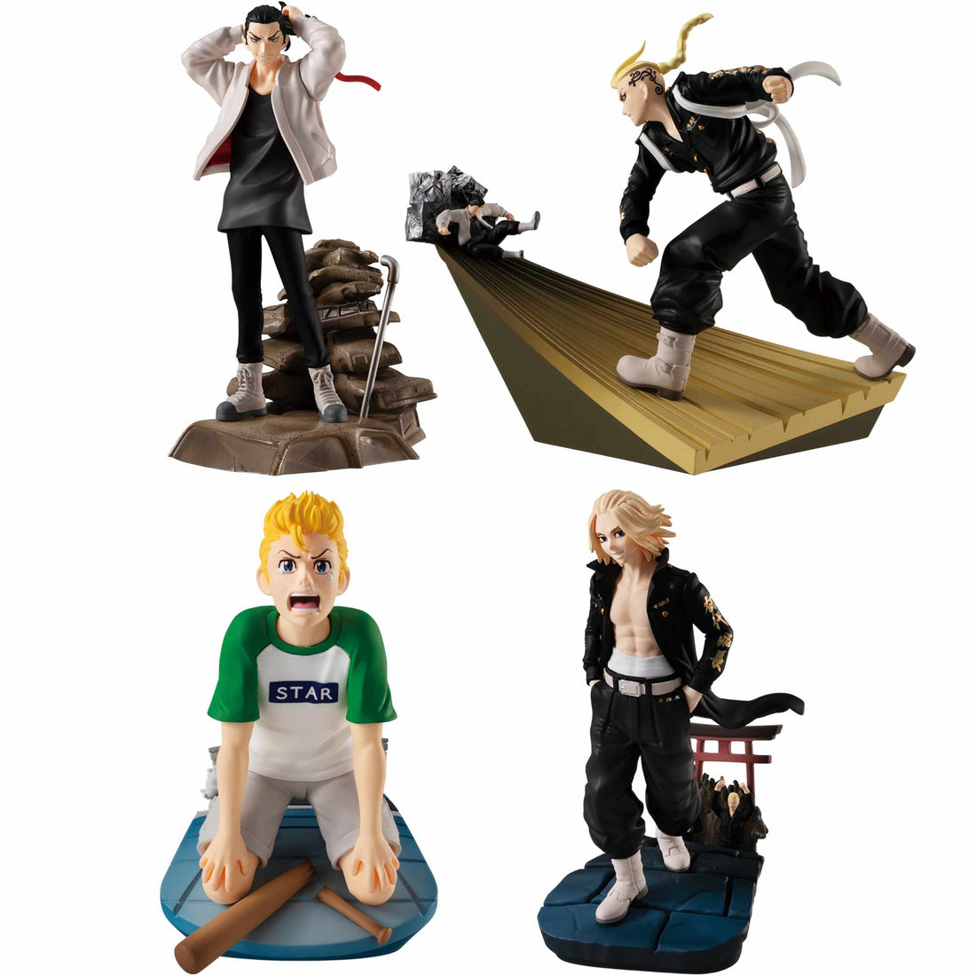 Petitrama series Tokyo Revengers TOMAN HEROIC SCENES set - Glacier Hobbies - Megahouse