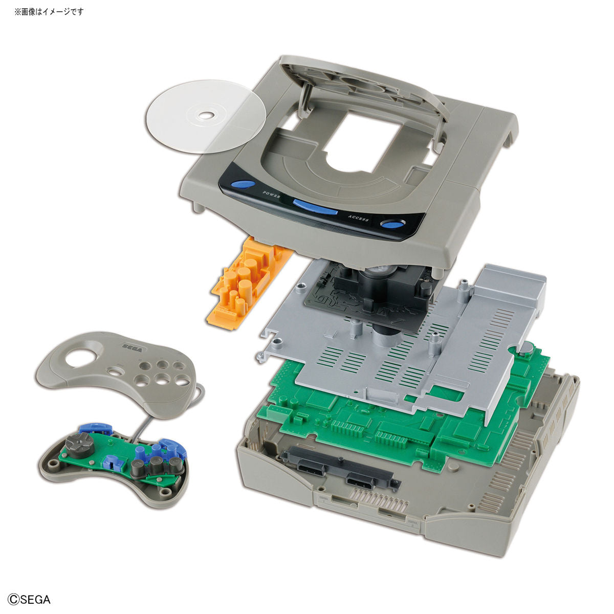 Sega Saturn (HST-3200) Best Hit Chronicle 2/5 Model Kit - Glacier Hobbies - Bandai