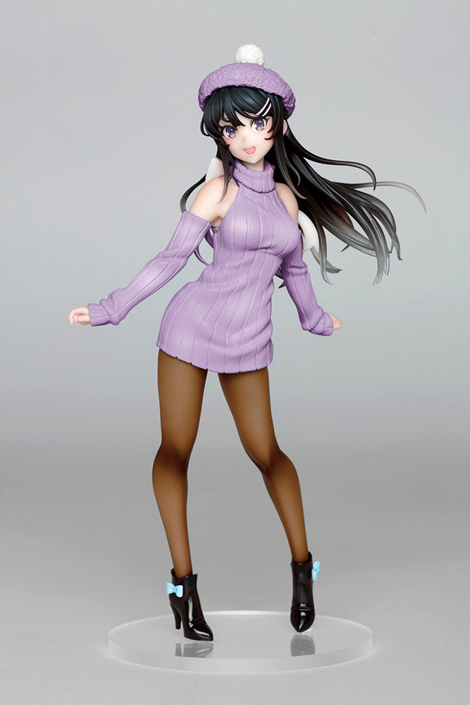 [PREORDER] Rascal Does Not Dream of Bunny Girl Senpai Coreful Figure - Mai Sakurajima (Knit One-piece Ver.) Renewal Edition Prize Figure - Glacier Hobbies - TAITO